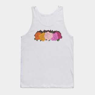 Lesbian Pride Flower Crown Tank Top